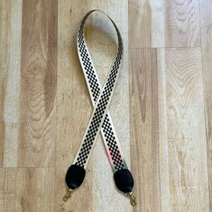 Clare V. Black and White Checkered Bag Strap (damaged)